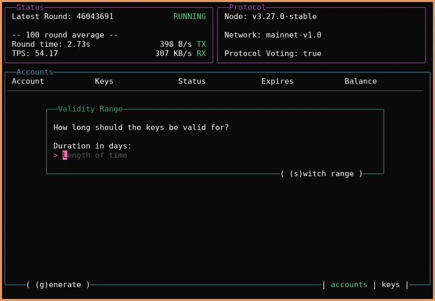 NodeKit key information display